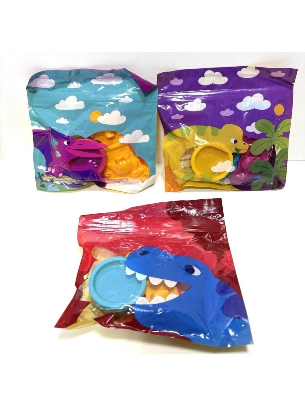 Wendy's Kids Meal Dinosaur Play-Doh 3pk Hasbro Collab Limited Edition Toy Set